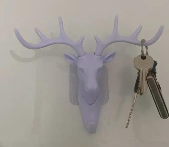 Hanging Hook- Self Adhesive Deer Head Hanging Hook (Pack of 3)