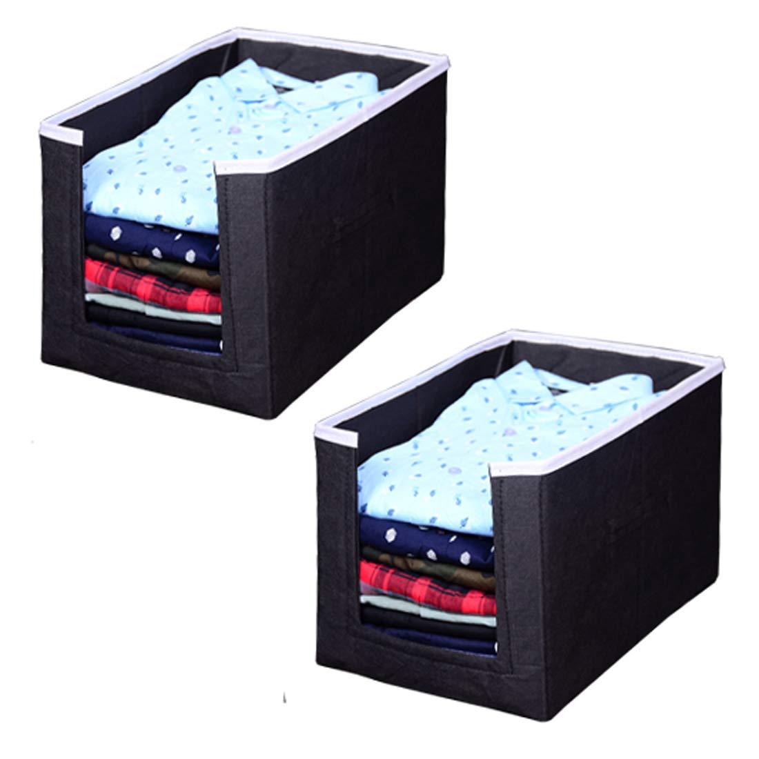 Closet Organizer-Foldable Shirts and Clothing Organizer Stackers(Pack of 2)